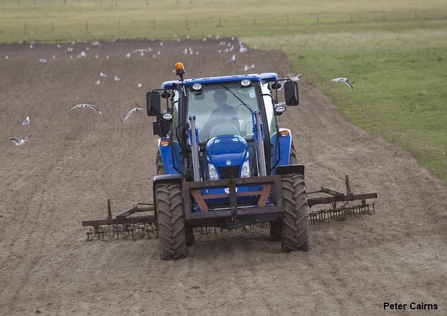 Tractor ploughing